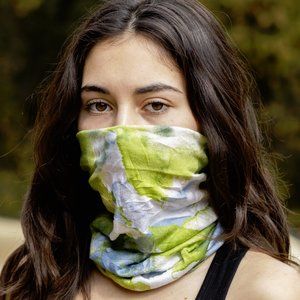 Face Tube Scarf Mask Watercolor Lime